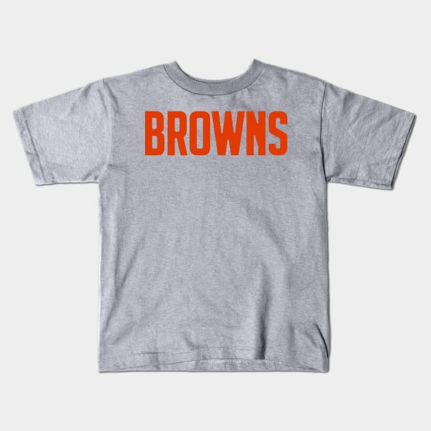 Browns Kids T-Shirt by Abiarsa